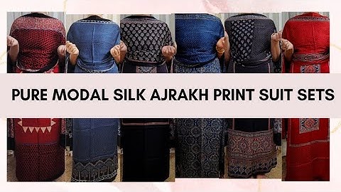 Pure Modal silk ajrakh print 2 piece suit sets #whatsapp to order #onlineshopping#summervibes#modal