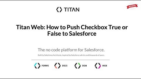 Titan Web: How to Push Checkbox True or False to Salesforce
