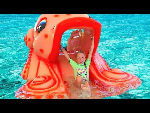 Playing with TOY pool - Video for Kids