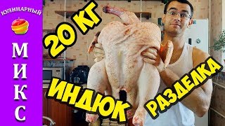 Разделываю гигантского индюка - 20 кг!!!😳 Разделываю гигантского индюка - 20 кг!!!😳