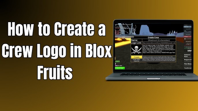 tutorial how to make logo crew in blox fruit, how to make crew logo