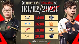 FW vs MHD | DCG vs GGL | TLN vs VCF | VGM vs BHD - VÒNG BẢNG AIC 2023 | NGÀY 03/12