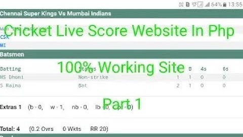 How to make live cricket score website like cricbuzz||Create live score website Part 1