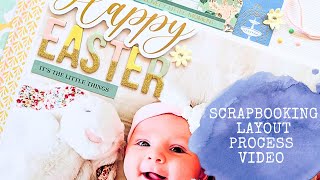 12x12 Scrapbooking Layout - Happy Easter