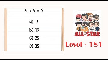 Brain test all star level 181 What is the answer?