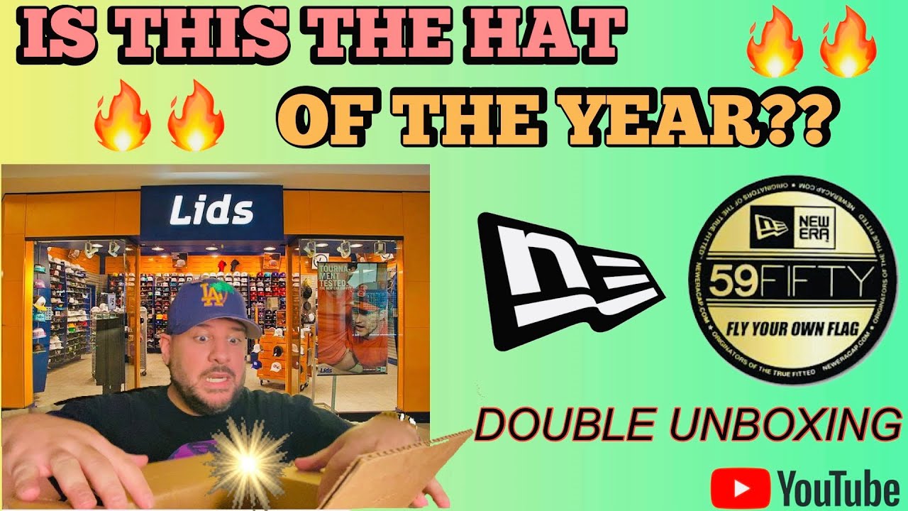 LIDS HATS DOUBLE UNBOXING NEW ERA FITTED HAT OF THE YEAR LIVE BRIM