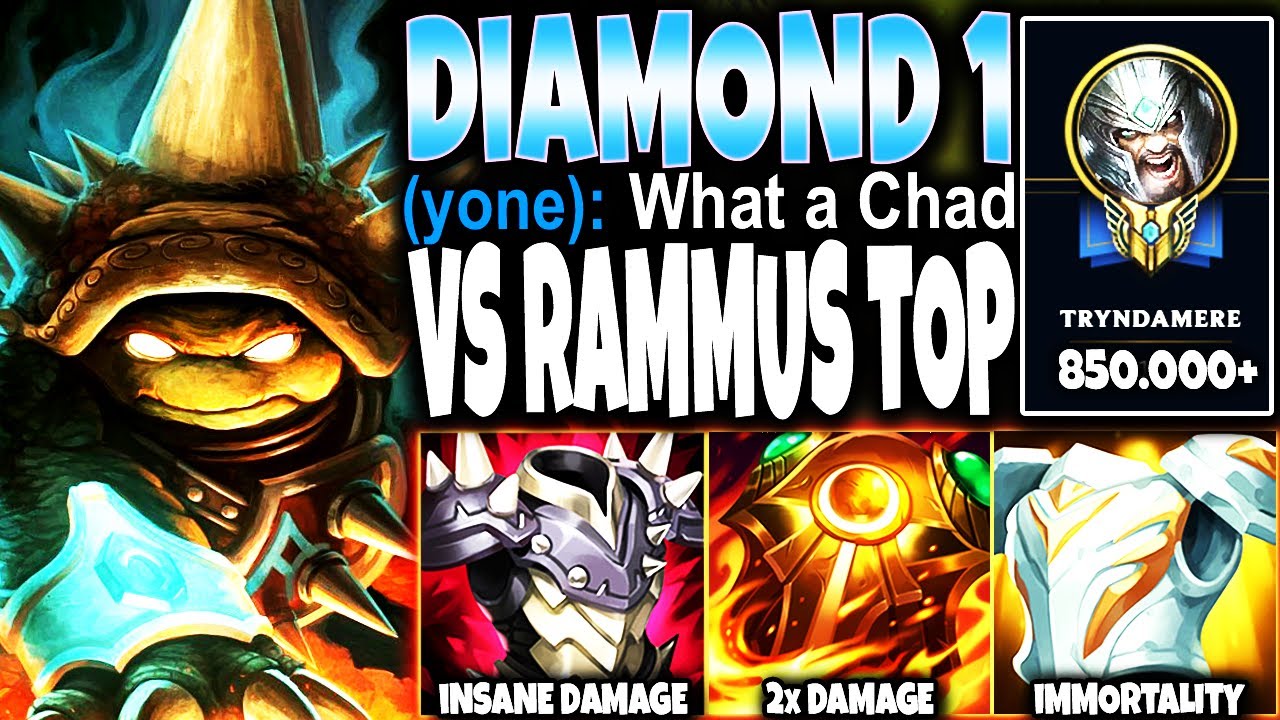 A 850.000+ Mastery Tryndamere MAIN got DESTROYED by my Rammus Top Build