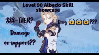 Genshin Impact - Lvl 80 Albedo Skills & Damage Showcase