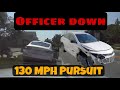 Wild Police Pursuit Car Slams Into Pole