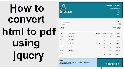 How to convert html to pdf using jquery