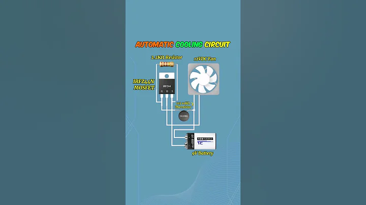 Auto Cooling Circuit Diy Electronics Project #irfz44n #mosfetprojects #diyelectronics