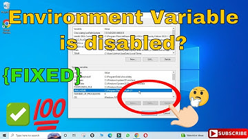 Environmental Variable is disabled?{ FIXED } | Can