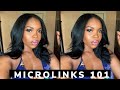 MICROLINKS  Install on 4C Natural Hair | First Look and Maintenance
