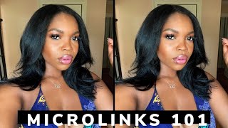 MICROLINKS  Install on 4C Natural Hair | First Look and Maintenance