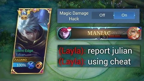TOP GLOBAL JULIAN USING MAGIC DAMAGE HACK INSTANT MANIAC !! ( INSANE DAMAGE )