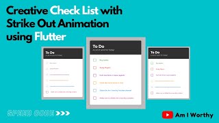 Creative Check List in Flutter - Tutorial | Beginner | Speed Code | Implicit Animation | web app
