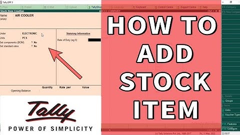 How to Add Stock Item in Tally.ERP 9 with example | Tally Tutorial in Hindi |