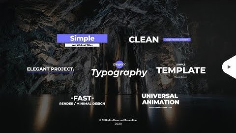 Simple And Minimal Titles Pack After Effects Templates