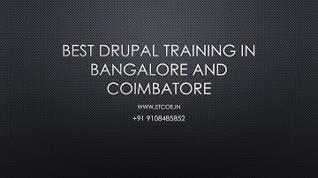 Best Drupal Training in Bangalore and Coimbatore-ETCOE.IN