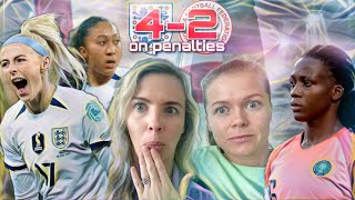 ENGLAND 4-2 NIGERIA (penalties!) Lauren James is SENT OFF!! Watching with ​⁠@ruetuberuesha 📺🍿