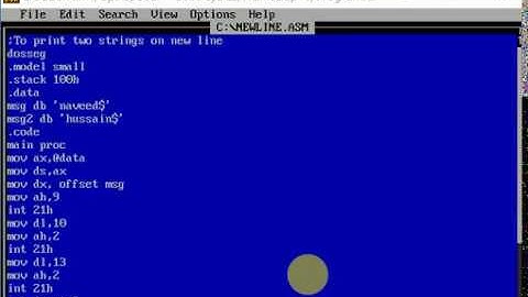 New line And Carriage Return in assembly language, How to write two strings on two different lines