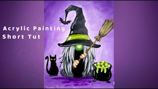 Witchy Gnome | Acrylic Painting Tutorial  20 Minute Tut