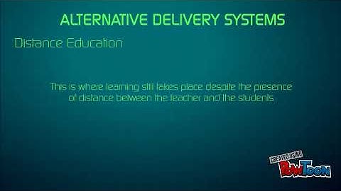 Alternative Delivery Systems