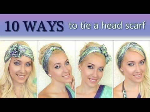 10 different ways to wear 1 scarf on your head How to tie 