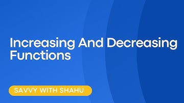 Increasing and Decreasing Functions ( Use of Derivatives in Economics)