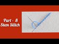 Embroidery basic series  part 8 stem stitch differentcurry diyembroiderytutorial