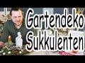 Minigarten mit Hauswurz | Tischdeko Innen oder Außen | Garten Deko mit Sukkulenten