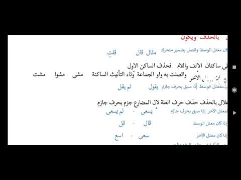 الإعلال العلل الصرفية