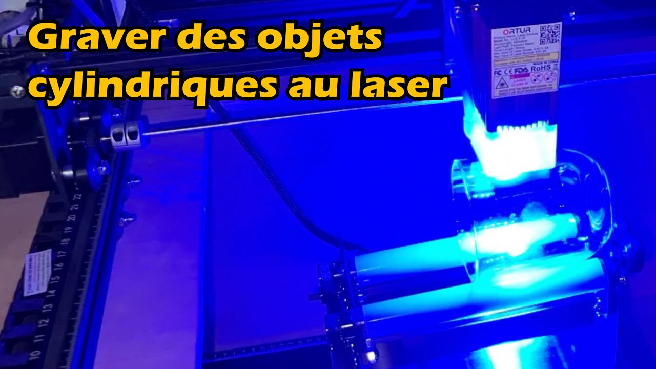Machine De Gravure Laser à Axe Rotatif D80 Avec Luminaire Rotatif - Neuf Sous Emballage - Expédition Depuis Les États-Unis