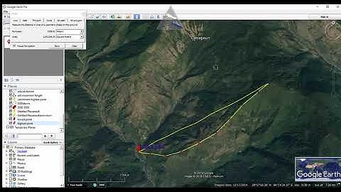 Find catchment area using google earth pro