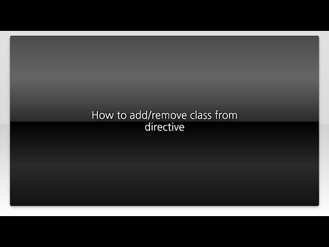 How to add/remove class from directive