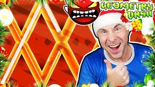 FINALLY DID IT!!! // hi [INSANE DEMON] by KrmaL // Geometry Dash: THE 12 DEMONS OF CHRISTMAS #5