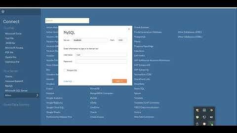 How to connect mysql database using tableau and inner join tables