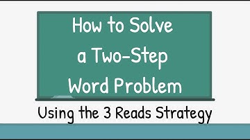 How to Solve a Two-Step Word Problem Using the 3 Reads Strategy- Grades 2 & 3 Mini Lesson