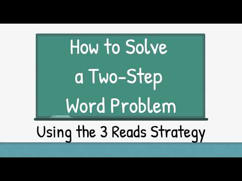 How to Solve a Two-Step Word Problem Using the 3 Reads Strategy- Grades 2 & 3 Mini Lesson