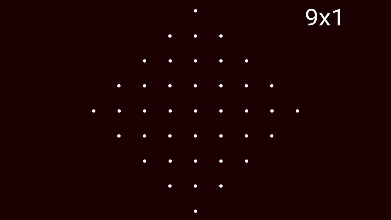 simple sikku kolam 9 dots . melikala muggulu with dots. daily muggulu