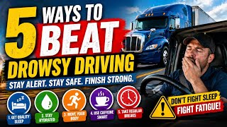 5 Ways to Beat Drowsy Driving #tips #sleep #fatigue #sleepy #behindthewheel #automobile #truckdriver