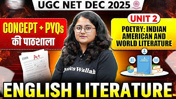 UGC NET English Literature PYQs Classes 2025 | UGC NET Paper 2 English Unit 2 Poetry