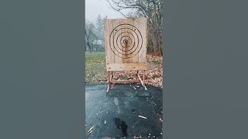 I don’t miss throwing in the snow #throwingaxe #throwingaxes #trickshots #watl #bullseye