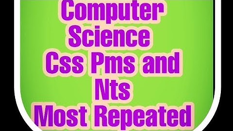 Computer Science part 1 mcqs Ppsc Nts Css and Pms