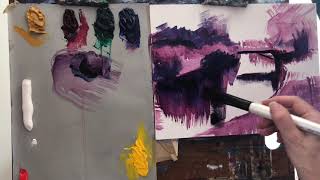 Painting Color Temperature: A summer landscape Alla Prima Oil Painting