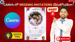 Secret Tips for Designing Wedding Invitations on Canva | Step-by-Step Guide | Canva tutorials part-2