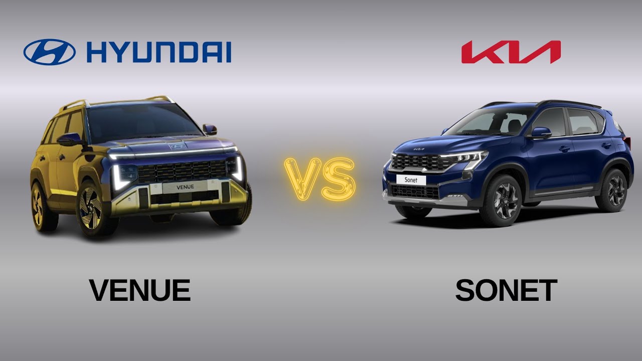 Hyundai Venue Facelift против Kia Sonet — решающая битва компактных внедорожников! | Подробное ср...
