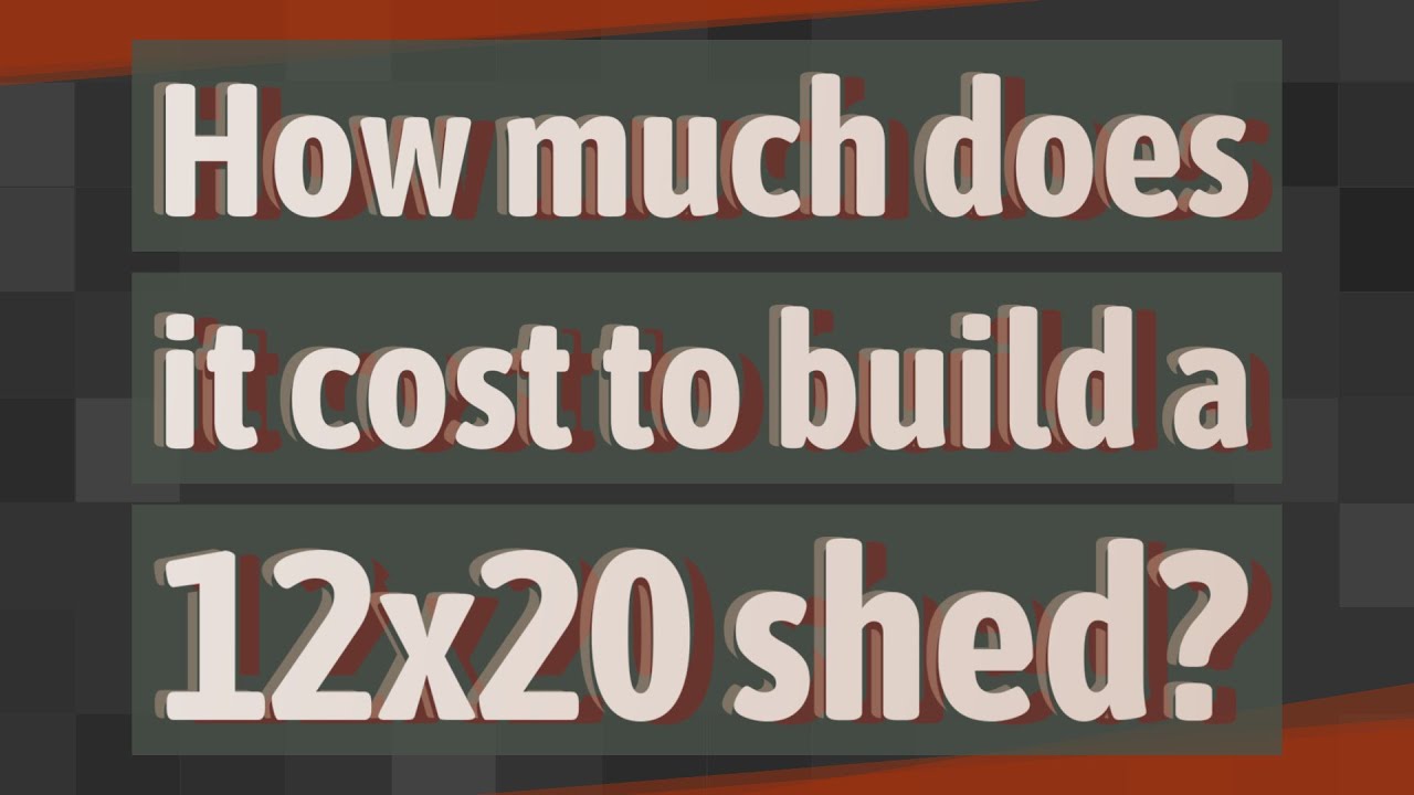 How much does it cost to build a 12x20 shed? - YouTube