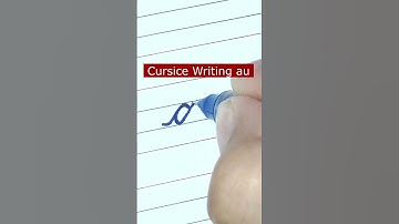 How to write small letter au | Cursive writing a to z #cursivewriting #handwriting  #shorts