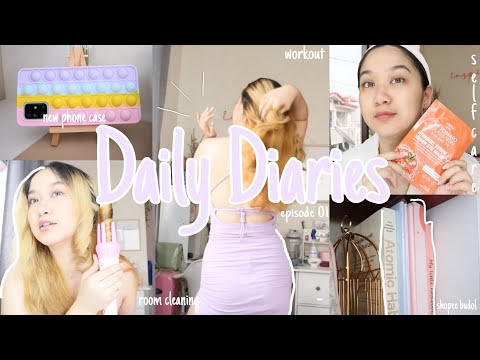 daily diaries ep. 01 | workout, journal, room cleaning, shopee, self care, skincare ft. fresh ph. 🦋
